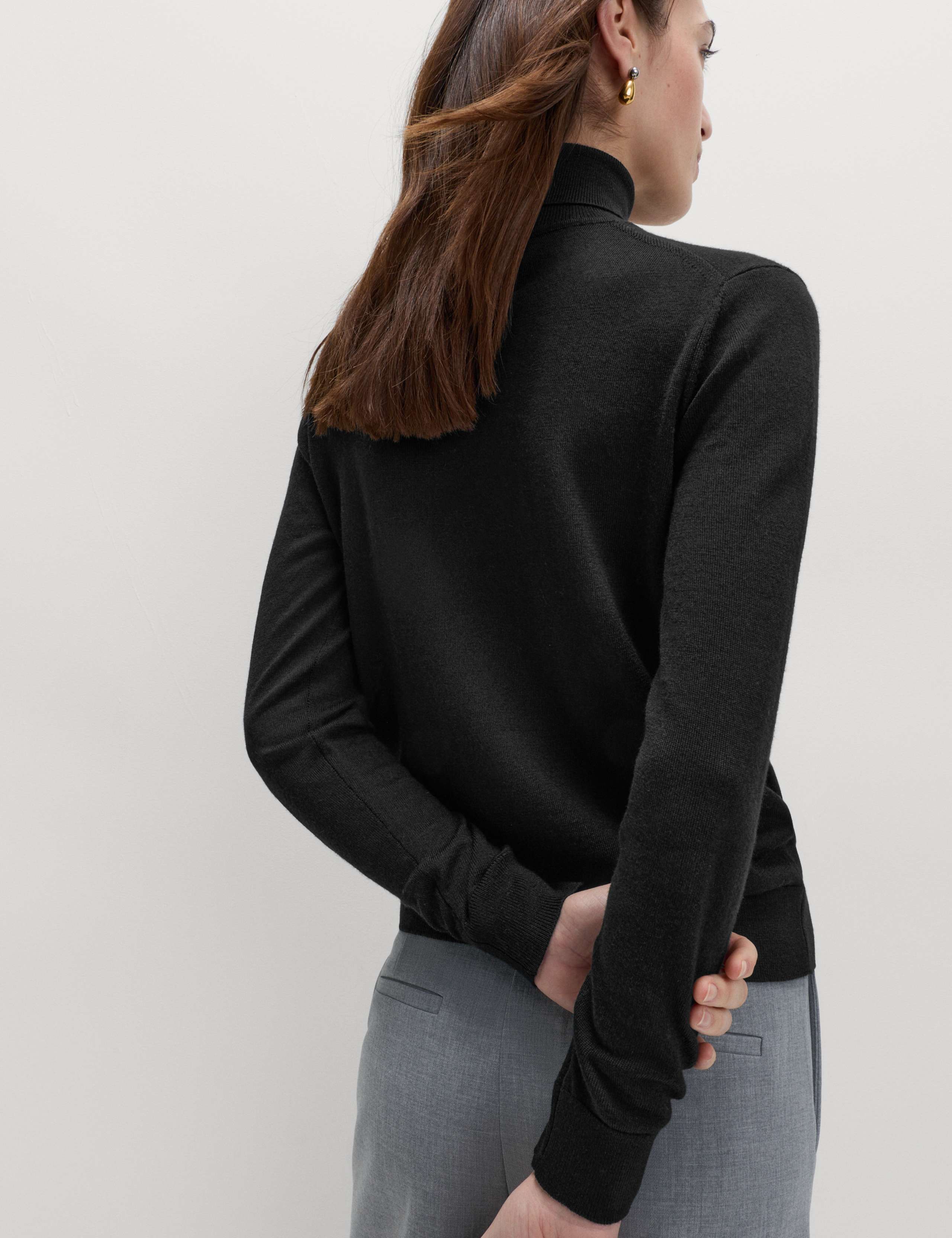 Pure Merino Wool Roll Neck Jumper | M&S